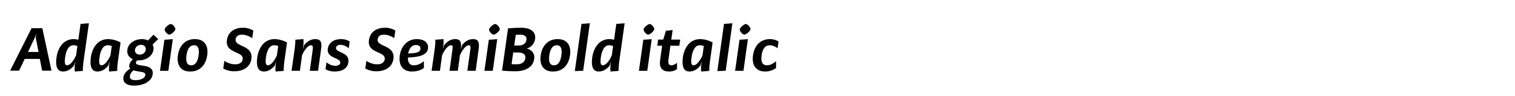 Adagio Sans SemiBold italic